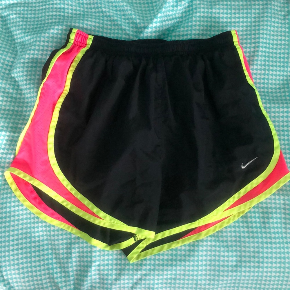 Nike neon athletic shorts